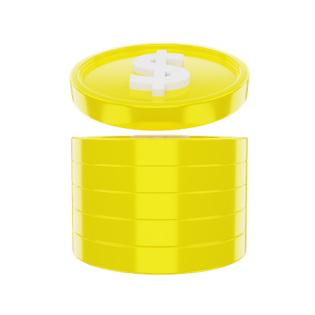 Dollar Coins  3D Icon