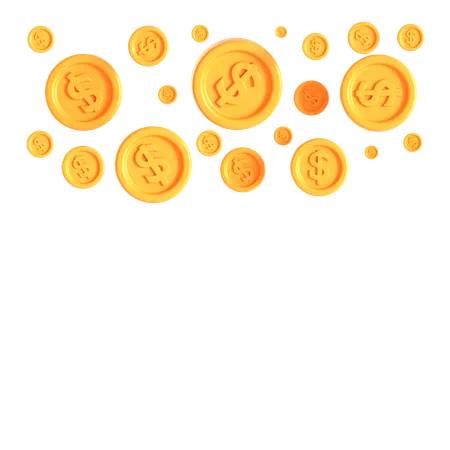 Dollar Coins  3D Icon