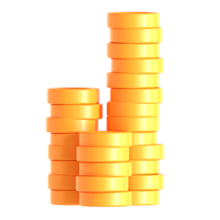 Dollar Coins  3D Icon