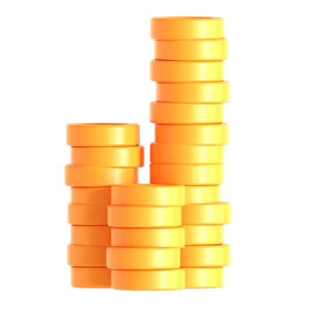 Dollar Coins  3D Icon