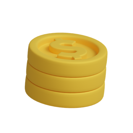 Dollar Coins  3D Icon