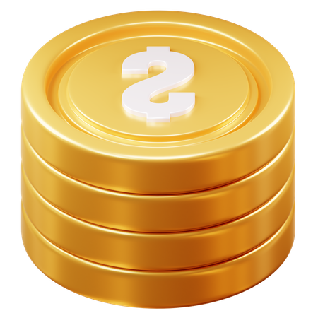 Dollar Coins  3D Icon