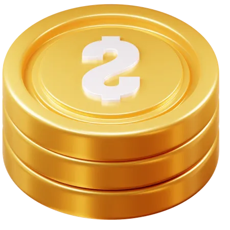 Dollar Coins  3D Icon