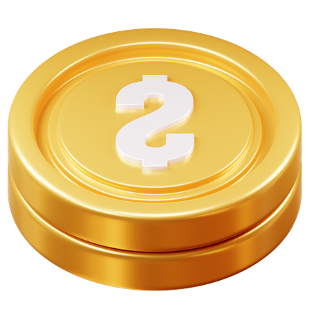 Dollar Coins  3D Icon