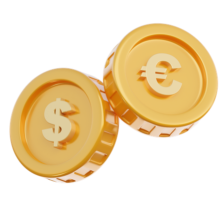 Dollar Coins  3D Icon