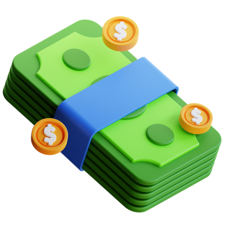 Dollar Coins  3D Icon