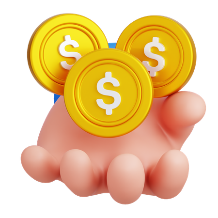 Dollar Coins  3D Icon