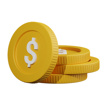 Dollar Coins  3D Icon