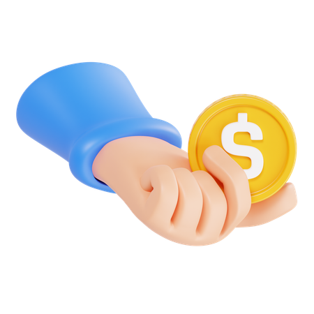 Dollar Coins  3D Icon