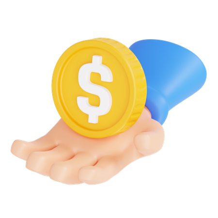 Dollar Coins  3D Icon