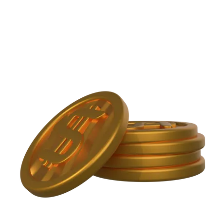 Dollar Coins  3D Illustration