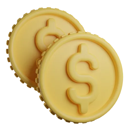 Dollar Coins  3D Illustration