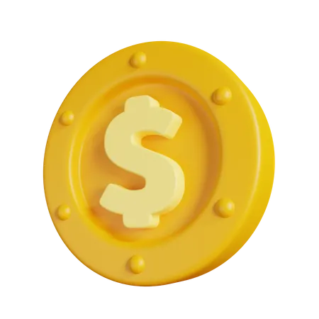 Dollar Coins  3D Illustration