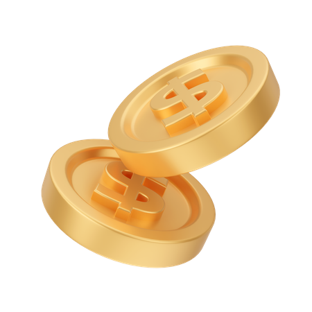 Dollar Coins  3D Illustration