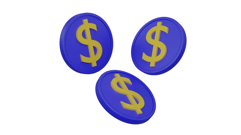 3 D Digital Dollar Currency 3D Icon
