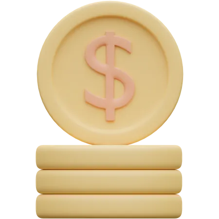 Money Coin 3 D Icon Illustration 3D Icon