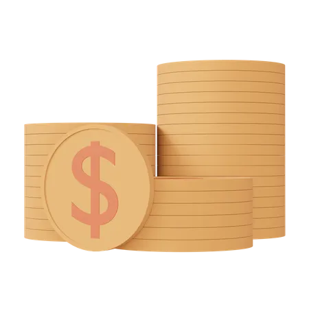 Coin Cash Money 3 D Icon Illustration 3D Icon