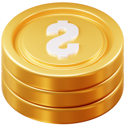 Dollar Coins  3D Icon