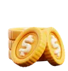 Dollar Coins Stack
