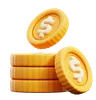 Dollar Coins Stack