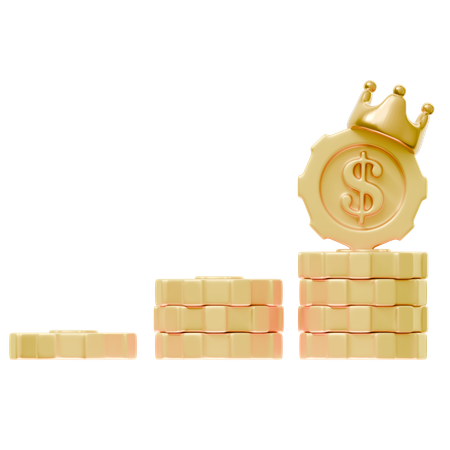 Couronne de dollars  3D Icon