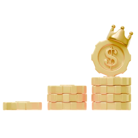 Couronne de dollars  3D Icon