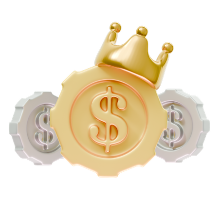 Couronne de dollars  3D Icon