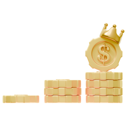 Dollar Crown  3D Icon