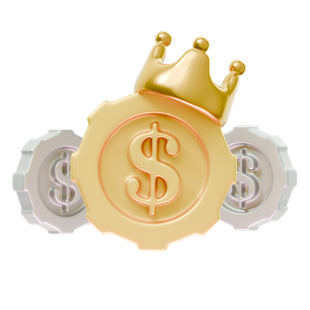 Dollar Crown  3D Icon