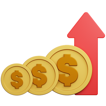 Dollar Currency Deflation  3D Icon