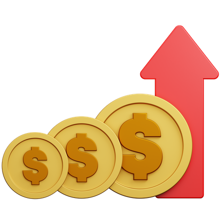 Dollar Currency Deflation 3D Icon