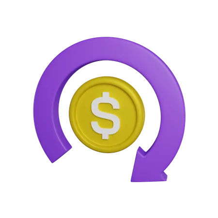 Dollar Cycle  3D Icon