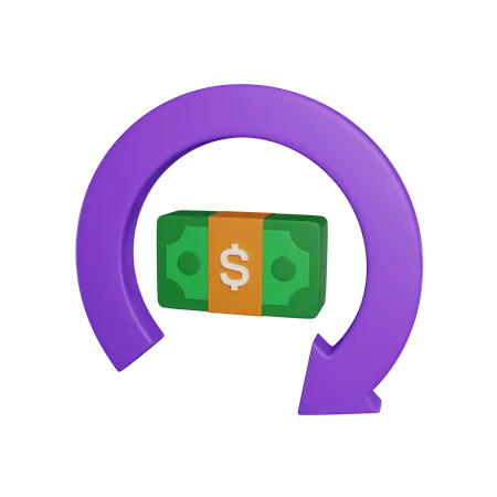 Dollar Cycle  3D Icon