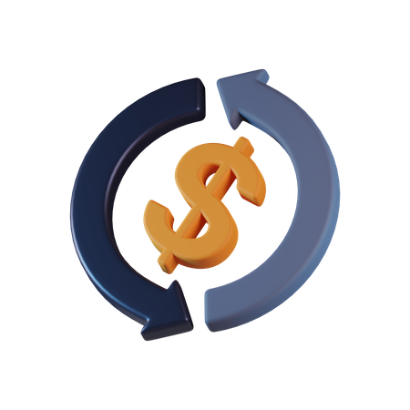 Dollar Cycle  3D Icon