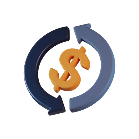 Dollar Cycle  3D Icon