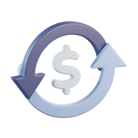 Dollar Cycle  3D Icon