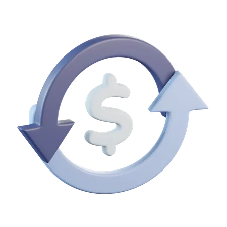 Dollar Cycle  3D Icon