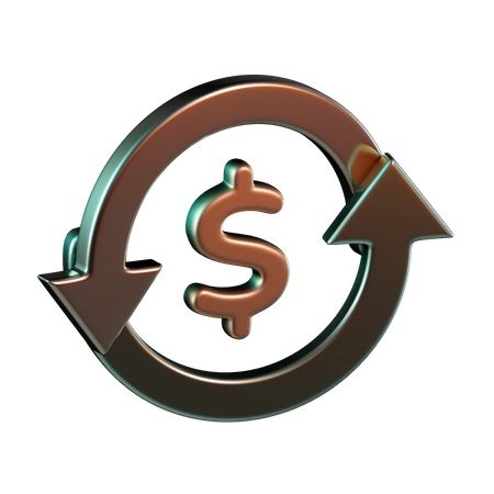 Dollar Cycle  3D Icon