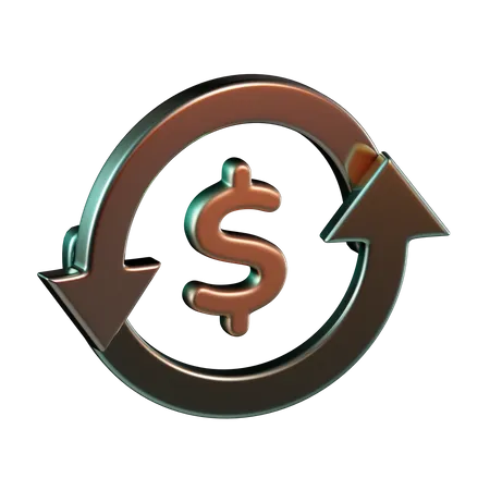 Dollar Cycle  3D Icon