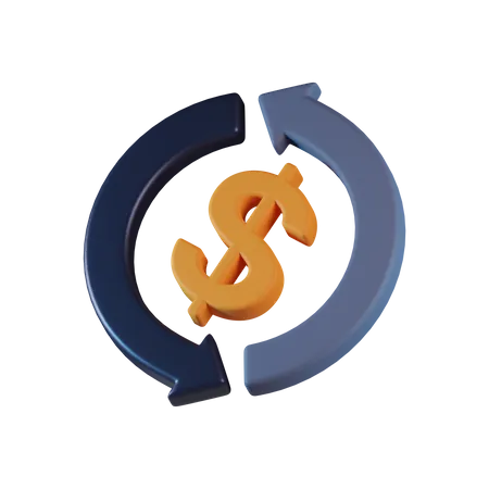 Dollar Cycle 3D Icon