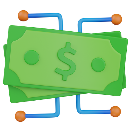 Données en dollars  3D Icon