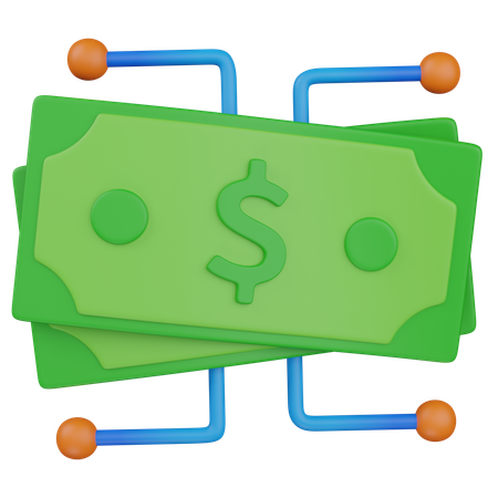 Dollar Data  3D Icon