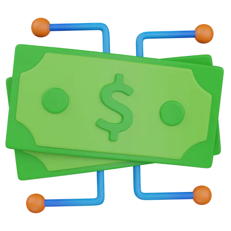 Dollar Data  3D Icon