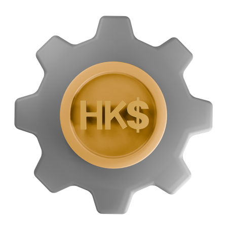 Dollar de Hong Kong  3D Icon