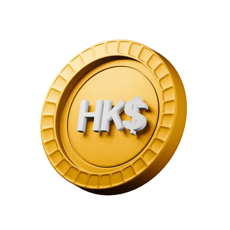 Dollar de Hong Kong  3D Icon