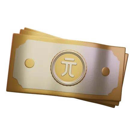 Dollar de Taïwan  3D Icon