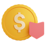 money value decrease 3d logo