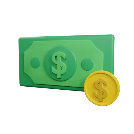 Monnaie du dollar  3D Illustration