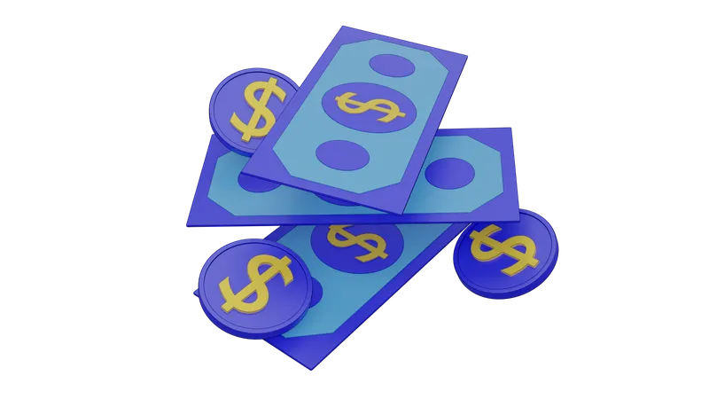 Monnaie du dollar  3D Icon