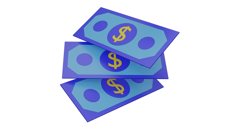 Monnaie du dollar  3D Icon